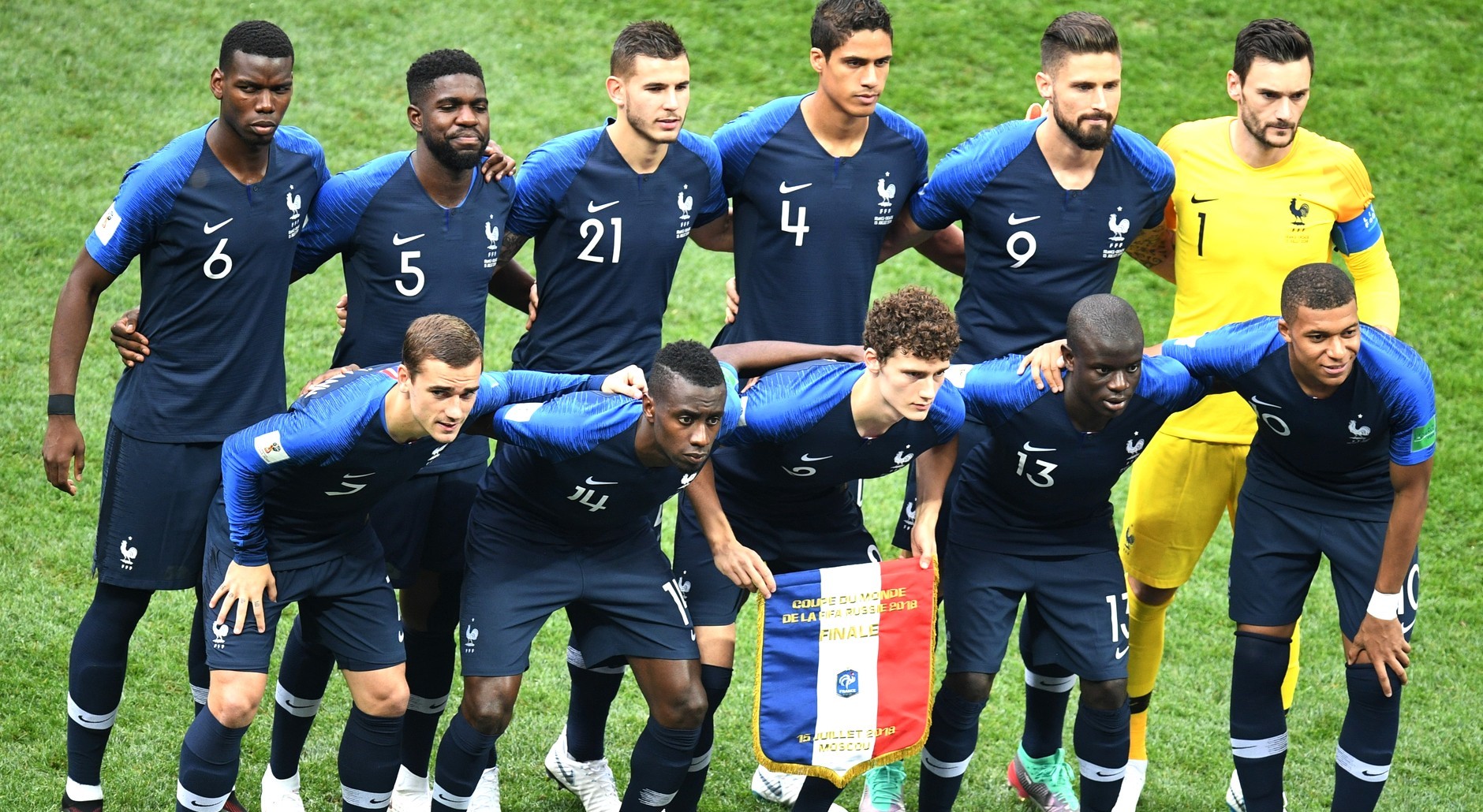 El equipo de Francia en la final de la Copa Mundial de la FIFA 2018